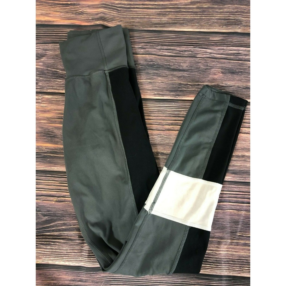 Adidas Womens Size XS Gray Black White Tight Leggings Athletic Gym Workout Yoga